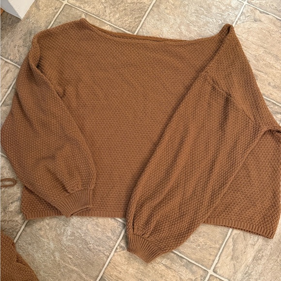Nasty Gal Brown Knit Sweater and Pants Set - Picture 4 of 6
